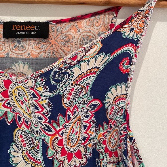 Reene C. Women’s Paisley Patterned Tank Top. - Picture 2 of 8
